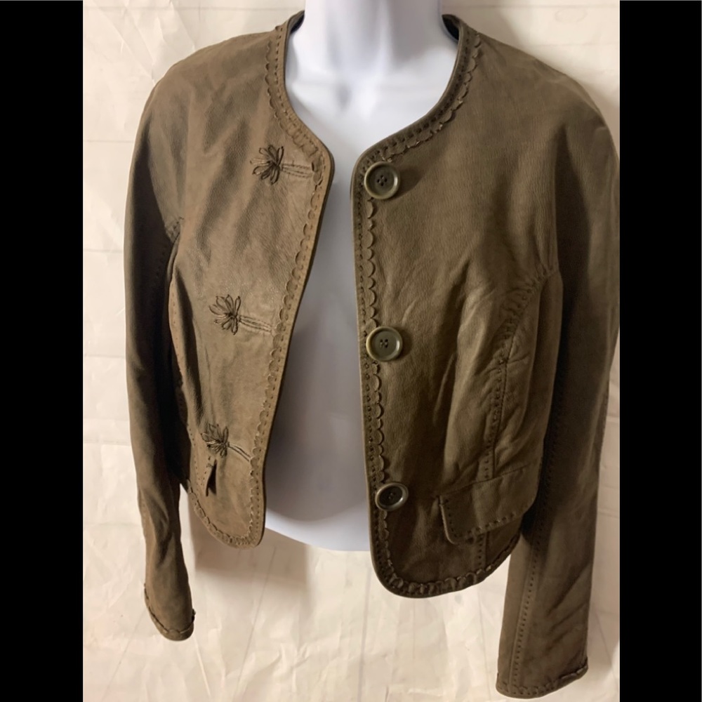 Max Studio 100% Leather Jacket - Picture 1 of 6
